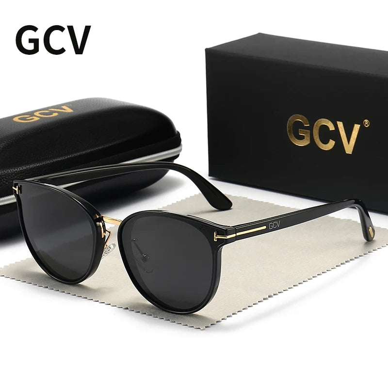 2021 Polarized Lady Sunglasses Cat Eye Fashion Sun Glasses Luxury Woman Female Brand Ultralight Frame Tourism Party Leisu