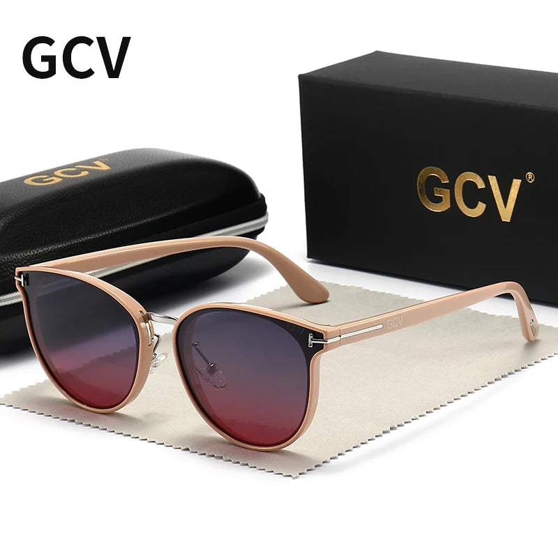 2021 Polarized Lady Sunglasses Cat Eye Fashion Sun Glasses Luxury Woman Female Brand Ultralight Frame Tourism Party Leisu
