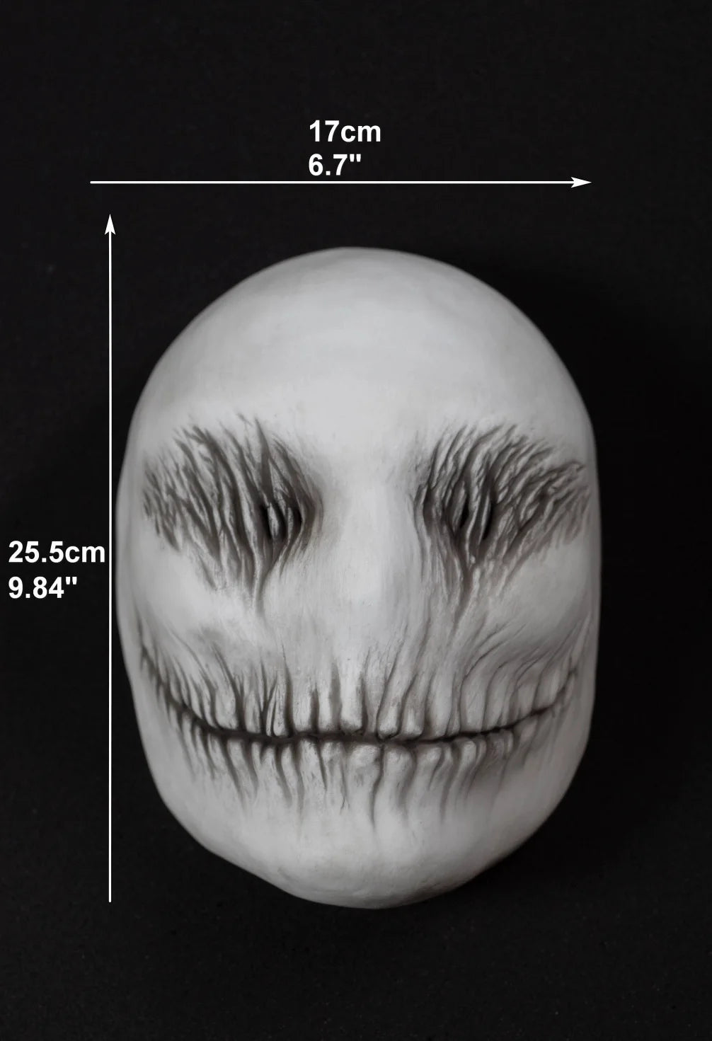 Terror White Slender Smile Mask Cosplay Horror Ghost Demon Killer Latex Helmet Halloween Carnival Party Costume Props
