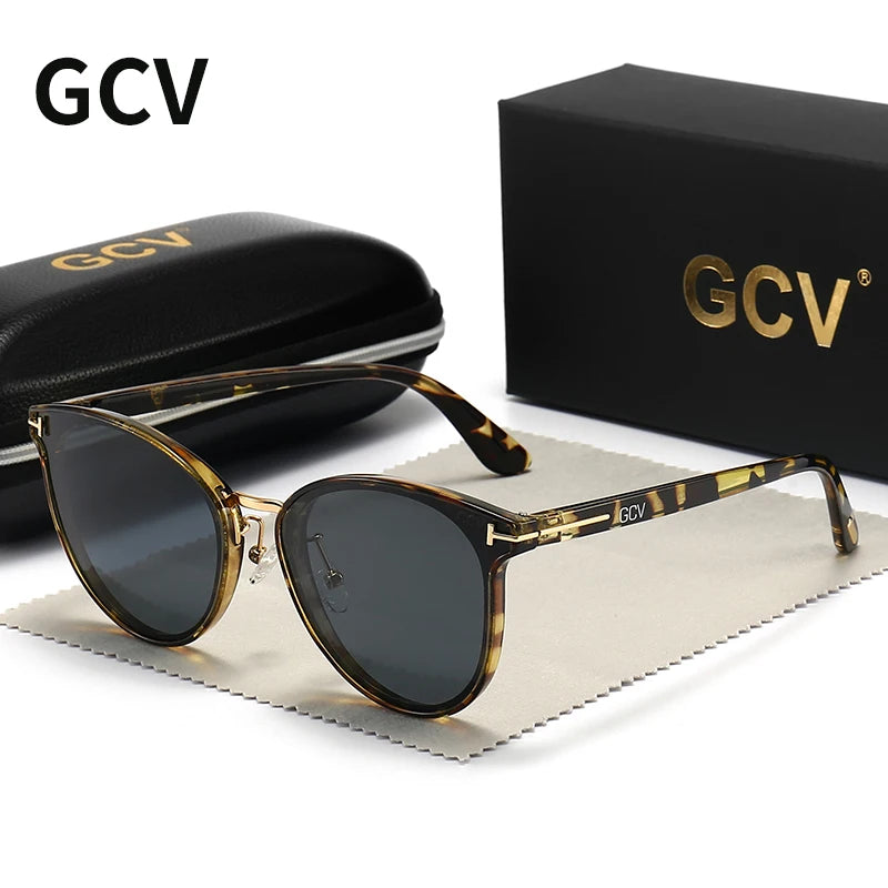 2021 Polarized Lady Sunglasses Cat Eye Fashion Sun Glasses Luxury Woman Female Brand Ultralight Frame Tourism Party Leisu