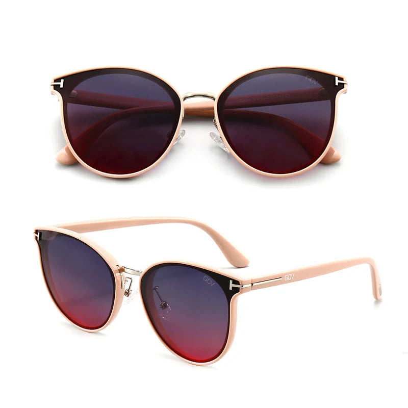 2021 Polarized Lady Sunglasses Cat Eye Fashion Sun Glasses Luxury Woman Female Brand Ultralight Frame Tourism Party Leisu