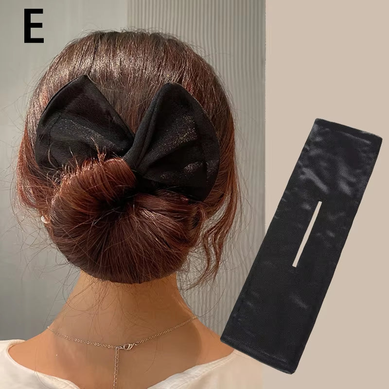 Fashion Magic Twist Clip Lazy Headband Hair Braider Curler Bow Barrette Elegant Donut Bun Maker Tool Scrunchies Hair Accessories