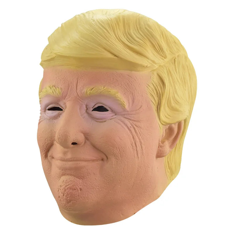 Trump Latex Full Head Face Human Mask for Mask Festival Halloween Costume Role Play Party Donald Trump Presidential Cosplay Fun