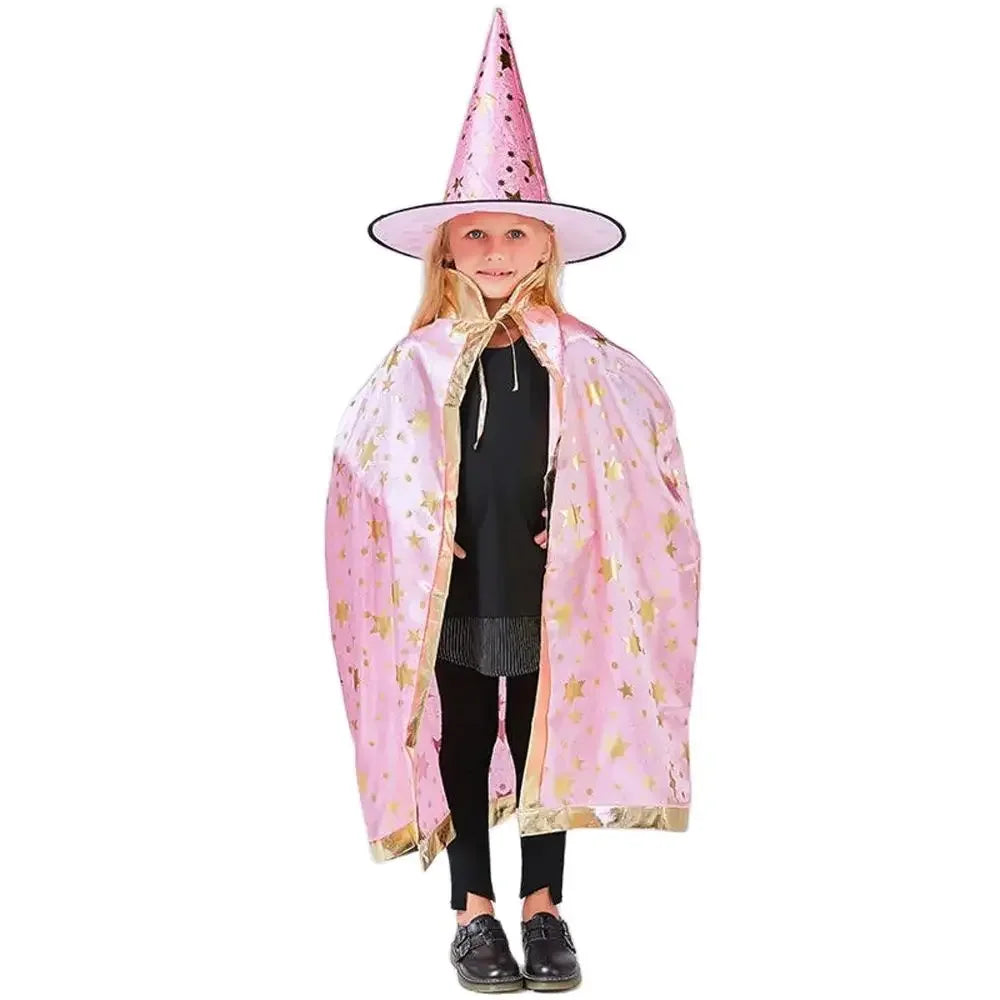 Halloween 2024 New Printed Witch Cloak Unisex One Size Various Colored Handsome and Beautiful Cloak Comes with Hat