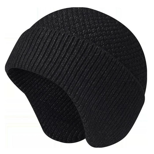 Winter Hats for Men Women with Ear Flaps Cable Knitted Beanie Earflap Hat Warm Windproof Skull Cap Beanie Cap, Dark Gray