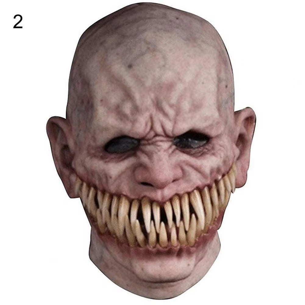 Durable Halloween Props Unique Emulsion Craft Decoration Halloween Headgear Halloween Face Cover Horror Face Cover