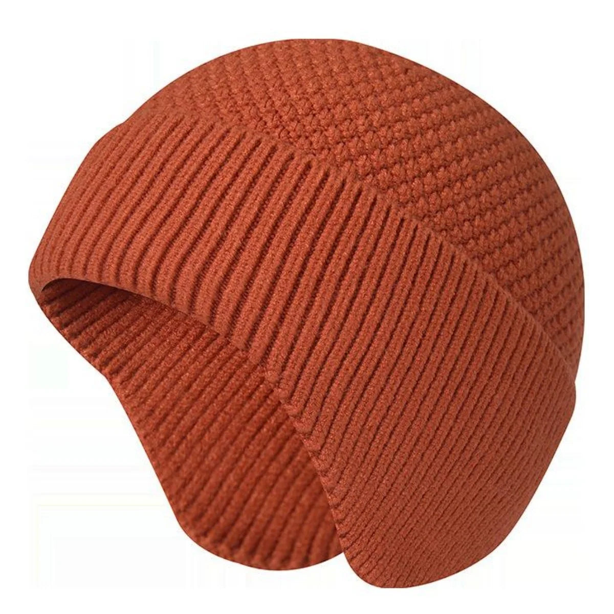 Winter Hats for Men Women with Ear Flaps Cable Knitted Beanie Earflap Hat Warm Windproof Skull Cap Beanie Cap, Dark Gray