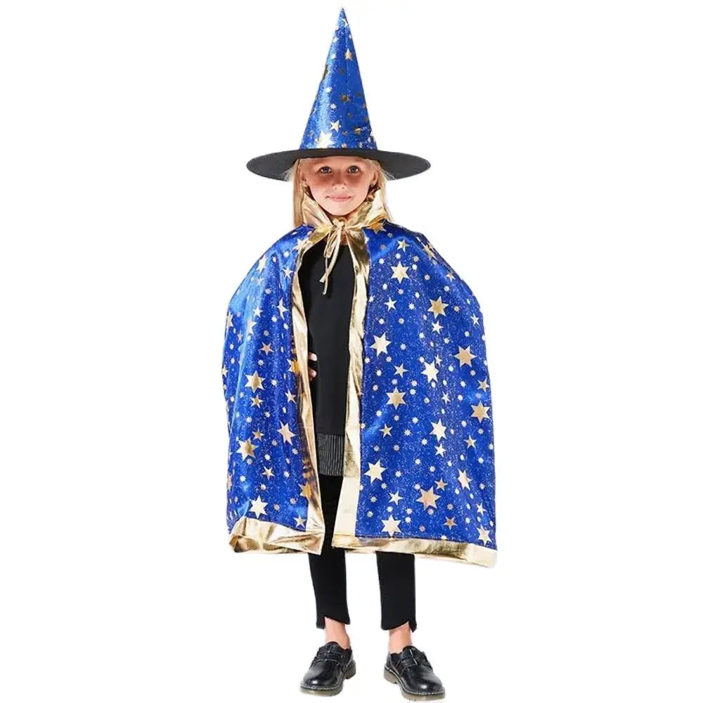 Halloween 2024 New Printed Witch Cloak Unisex One Size Various Colored Handsome and Beautiful Cloak Comes with Hat