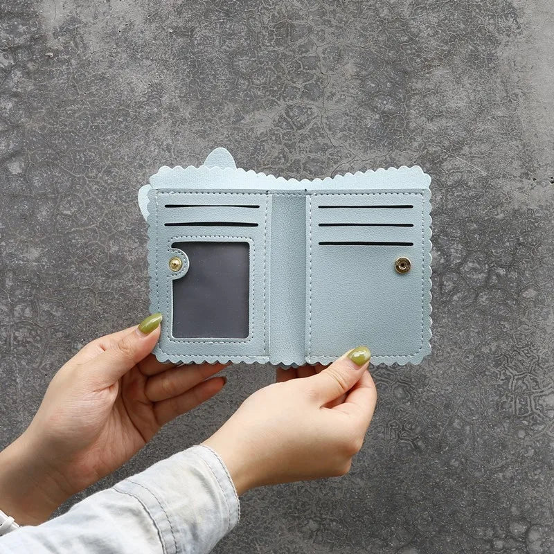 Kawaii Female Wallets Lovely Rabbit Card Holder Cute Small Wallet Women'S Short Design Purse Girls Wallet Cash Holder Wholesale